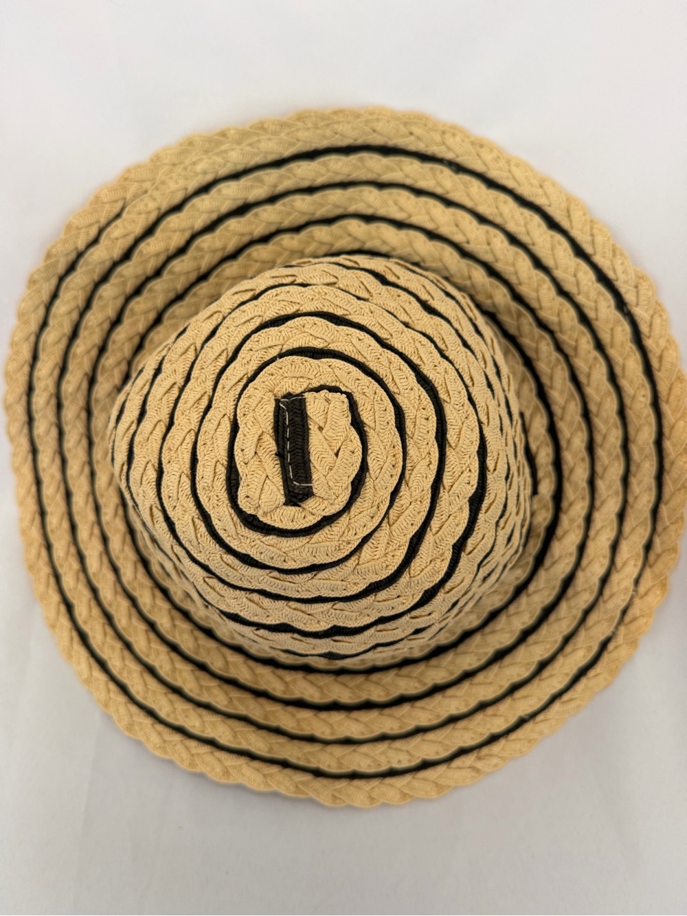 San Diego Hat Co Four Buttons Straw Sun Hat with Black Trim and bow detail - Picture 4 of 8